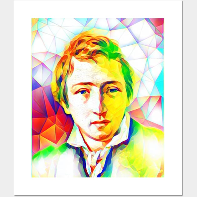 Heinrich Heine Colourful Portrait | Heinrich Heine Artwork 11 Wall Art by JustLit